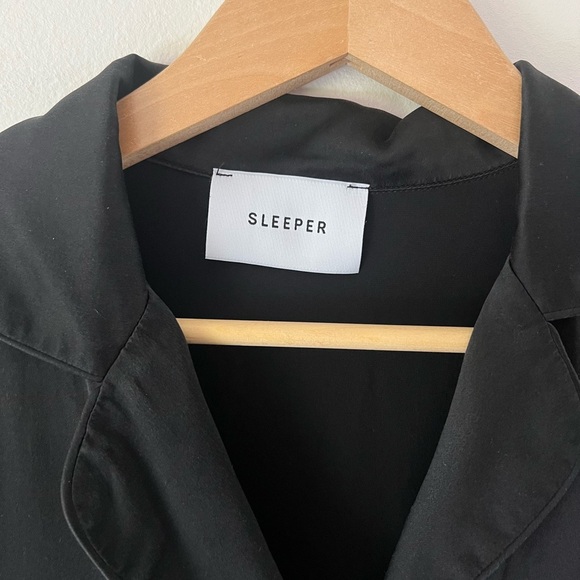 Sleeper Black Silk Satin Long Sleeve Top & Pull-On Pants Pajama Set Size Small - Picture 8 of 12